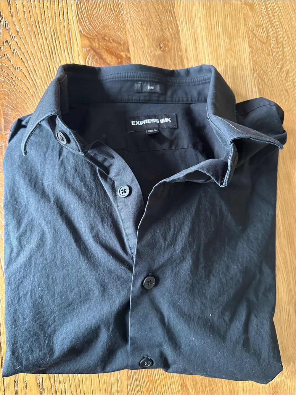 Express Men’s Black Button-Down Shirt